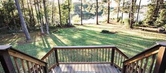 Lakefront log cabin