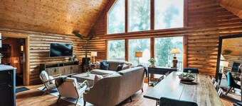 Lakefront log cabin