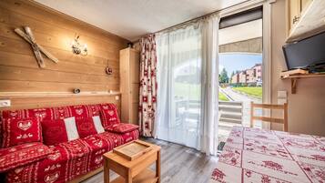 Televisión, reproductor de DVD, mesa de ping pong