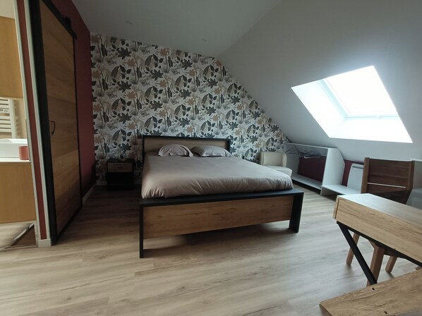 1 غرفة نوم وواي فاي وملاءات أسرّة