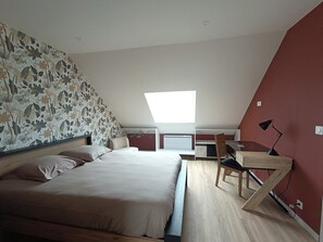 1 غرفة نوم وواي فاي وملاءات أسرّة