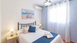 2 bedrooms, iron/ironing board, travel crib, WiFi