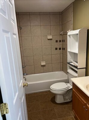 Towels, soap, toilet paper