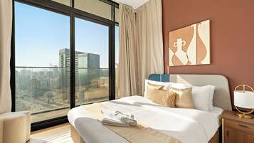 Egyptian cotton sheets, premium bedding, memory-foam beds, in-room safe