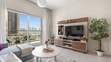 Appartement Standard, vue ville | Coin séjour