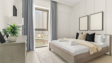 Appartement Luxe | 1 chambre, draps en coton égyptien, literie de qualité supérieure