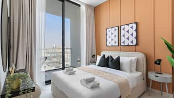 Economy Apartment | Egyptian cotton sheets, premium bedding, memory-foam beds, in-room safe