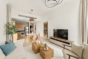 Departamento exclusivo | Área de sala de estar | Smart TV de 50 pulgadas con canales digitales 