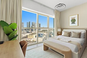 Deluxe-huoneisto | 2 makuuhuonetta, egyptinpuuvillaiset lakanat, ylelliset vuodevaatteet