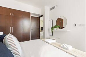 Appartement Deluxe | 2 chambres, draps en coton égyptien, literie de qualité supérieure