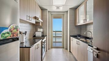 Presidential Apartment | Private kitchen | Fridge, microwave, oven, stovetop