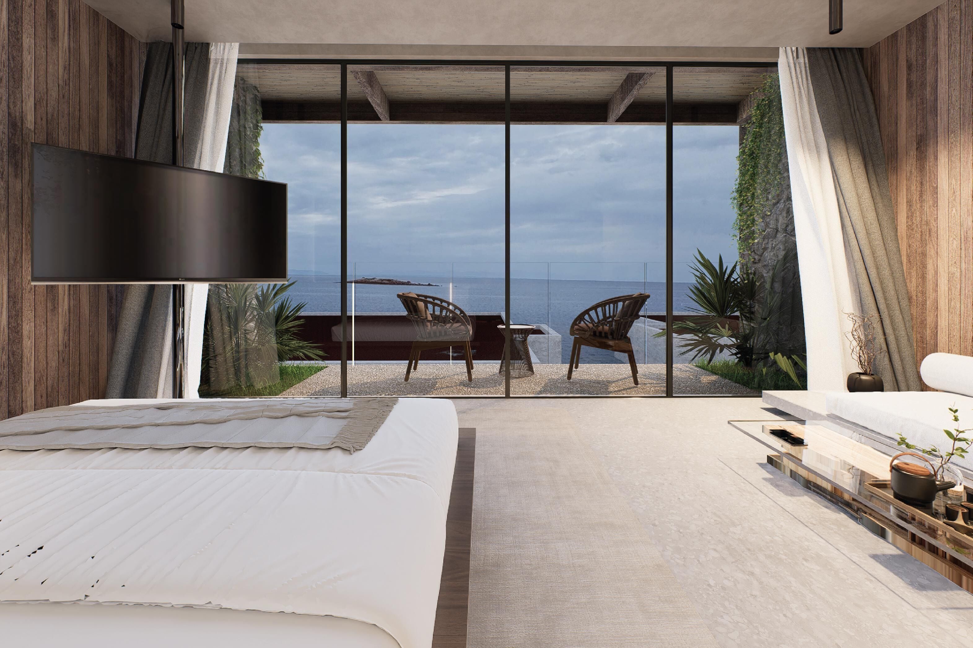 Executive Suite, Sea View | Premium bedding, minibar, free WiFi, bed sheets