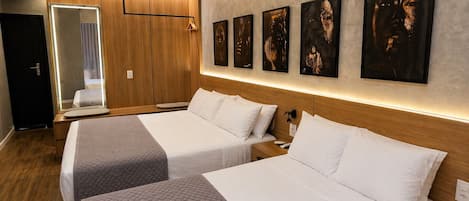 Comfort-studiolejlighed - flere senge - byudsigt | 1 soveværelse, allergivenligt sengetøj, strygejern/strygebræt