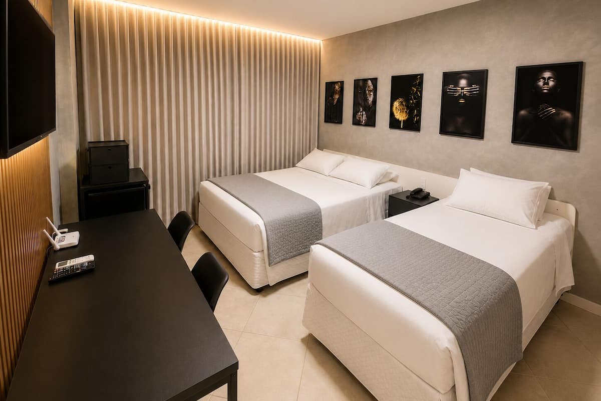 Comfort Studio, Multiple Beds, Non Smoking, Pool View | 1 bedroom, premium bedding, pillowtop beds, desk