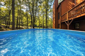 Piscine extérieure, piscine chauffée