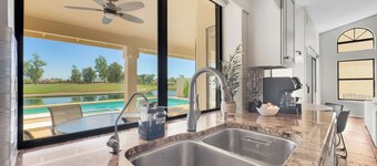 Amazing Waterfront Home with Golf Views! Boat and Heated Pool/Spa