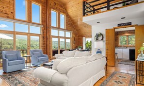 TV, table football - Stunning Views Hilltop Cabin Near Homestead Resort! (Hot Springs)