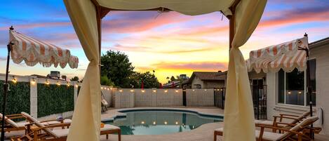 Outdoor pool, a heated pool