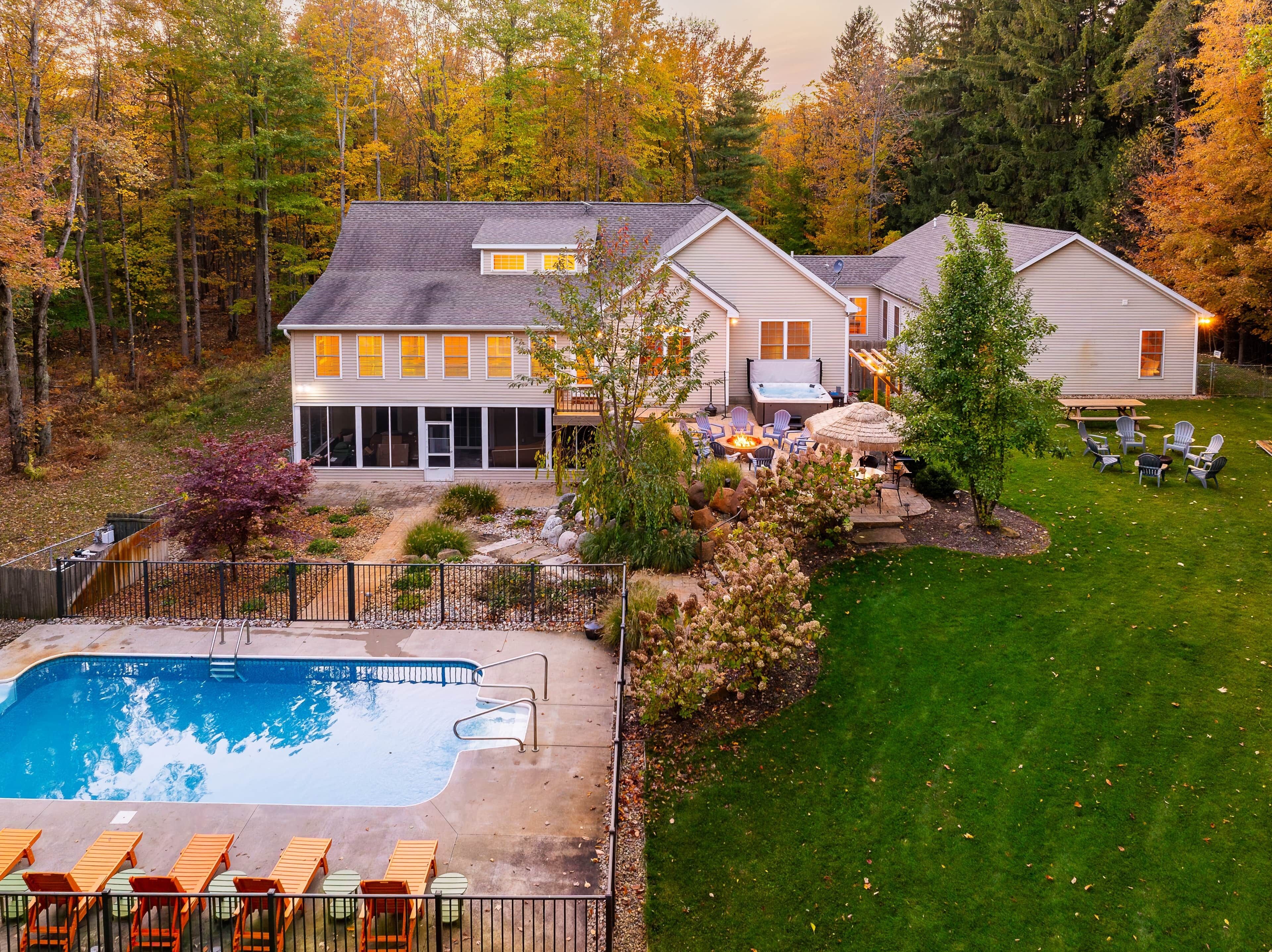 A heated pool