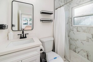Hair dryer, towels, soap, toilet paper - Central SD Home w/Private Backyard,Parking,W/D,A/C (San Diego)
