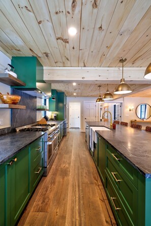 Fridge, oven, stovetop, dishwasher