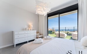 3 bedrooms, iron/ironing board, free WiFi, bed sheets - Luxury 3-Bed Mijas Villa – Sea View, Pool & Jacuzzi REF063 (Mijas)