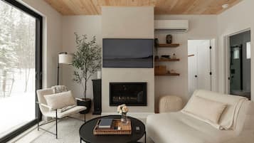 TV, fireplace, stereo