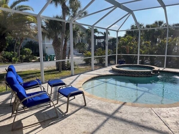 A heated pool
