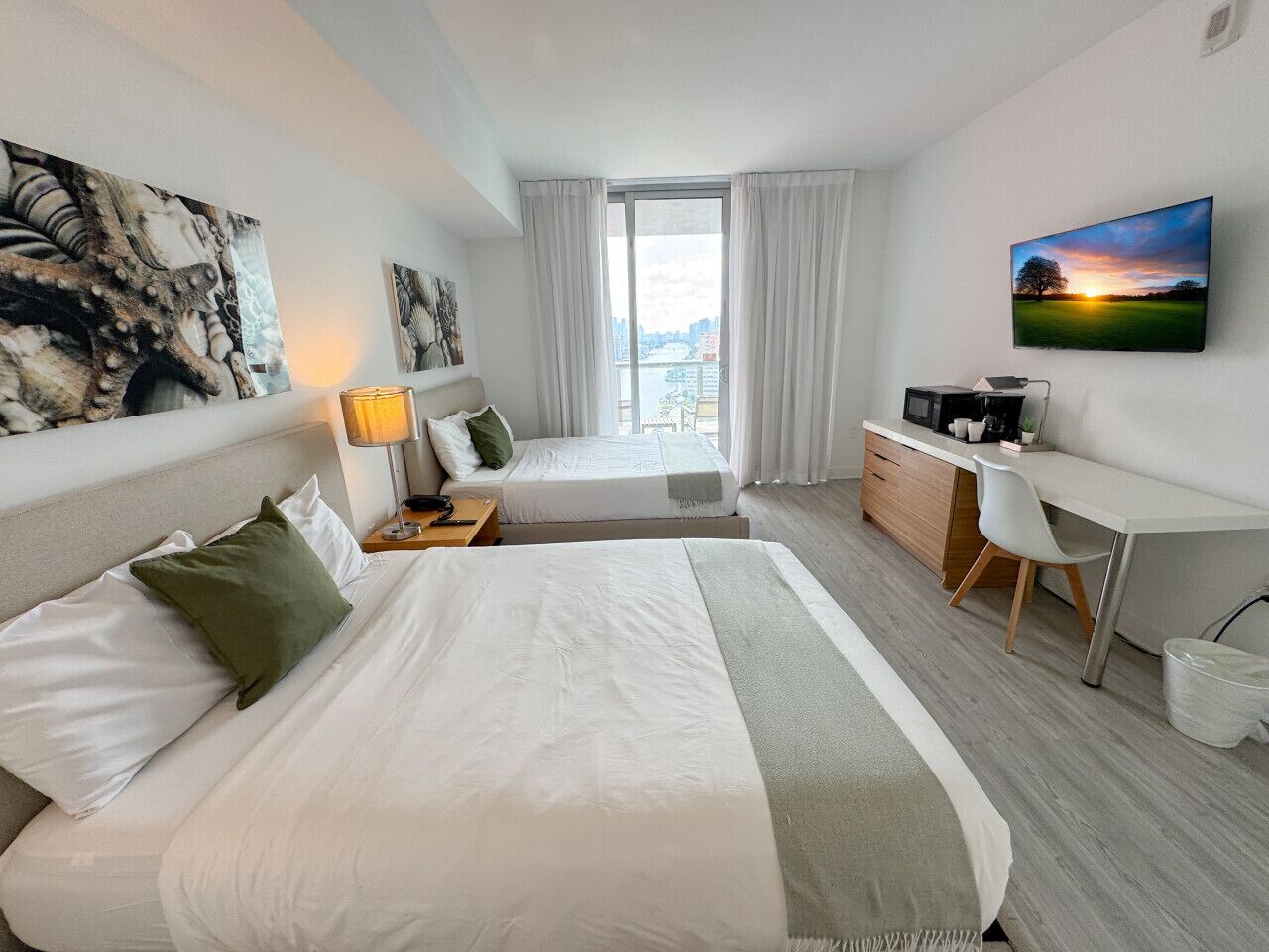 Desk, iron/ironing board, travel crib, WiFi