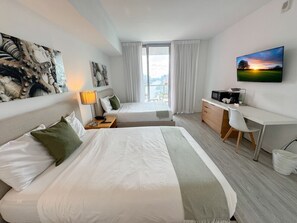 Desk, iron/ironing board, travel crib, WiFi