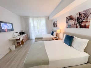 Desk, iron/ironing board, travel crib, WiFi