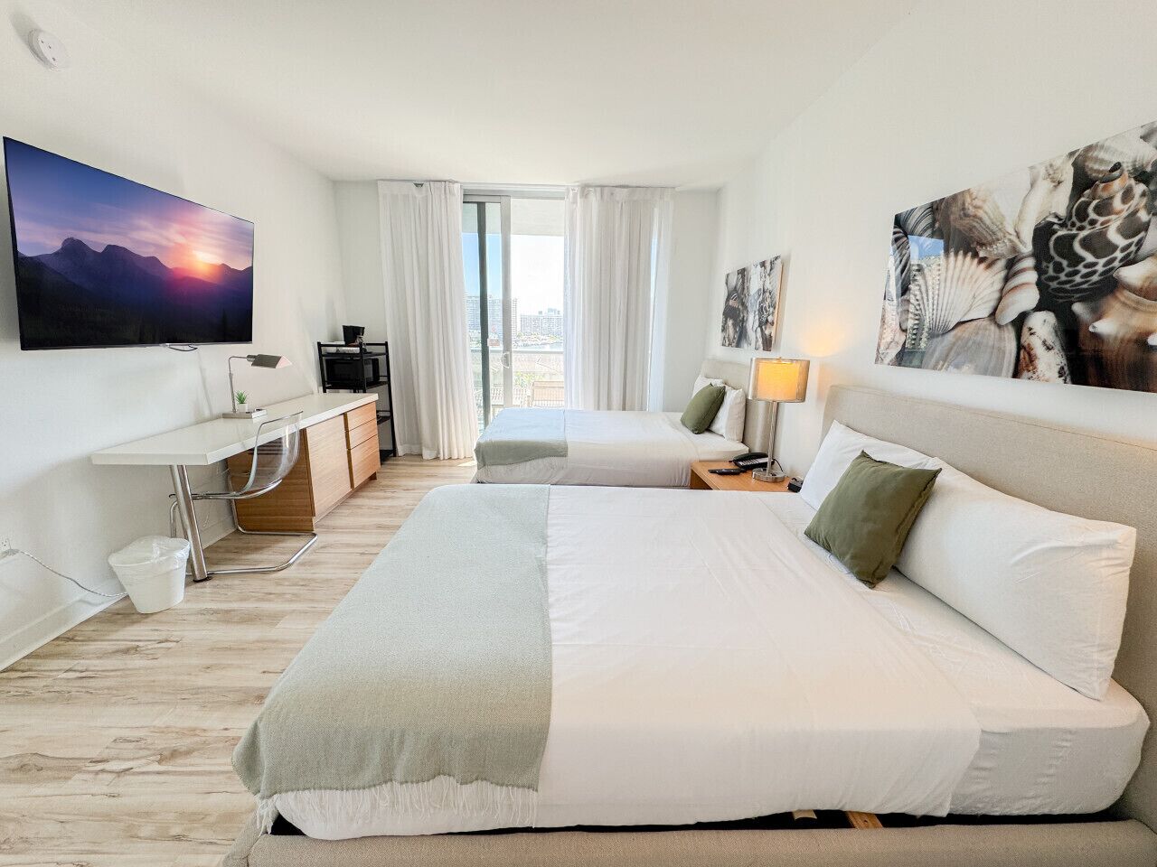 Desk, iron/ironing board, travel crib, WiFi