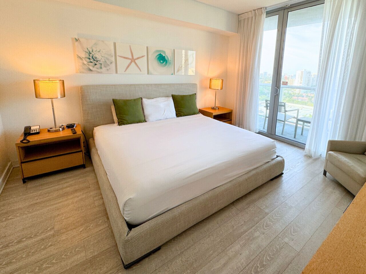 1 bedroom, desk, iron/ironing board, travel crib