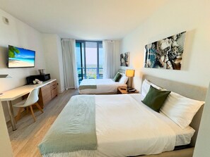 Desk, iron/ironing board, travel crib, WiFi