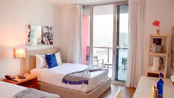 1 soveværelse, skrivebord, strygejern/strygebræt, weekendseng