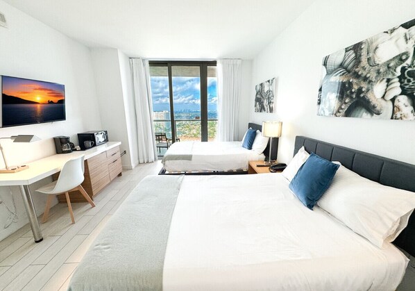 Desk, iron/ironing board, travel cot, WiFi