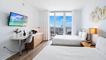 Desk, iron/ironing board, travel crib, WiFi