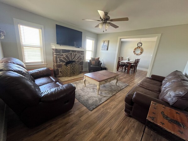 TV connectée, cheminée