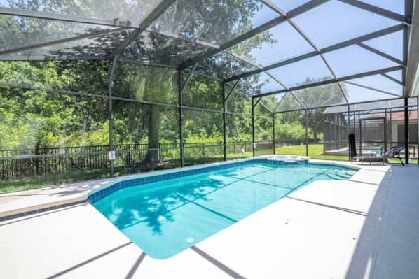 A heated pool
