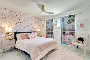 2 bedrooms, iron/ironing board, Internet, bed sheets - 2 Mi to Dtwn Palm Springs: Vibrant Home w/ Hot Tub (Palm Springs)