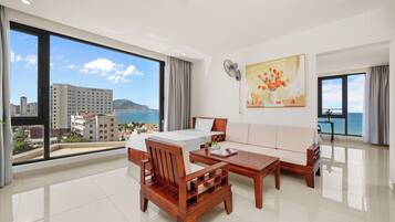 Suite Presidenziale, 2 camere da letto, vista spiaggia | Interni