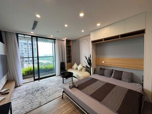 Economy Apartment | Premium bedding, memory foam beds, individually decorated