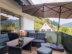 Terrace/patio - Waldklang - Panorama | T-football | Smarthome | Sauna (from winter 25) | fenced | 10 persons (Alpirsbach)