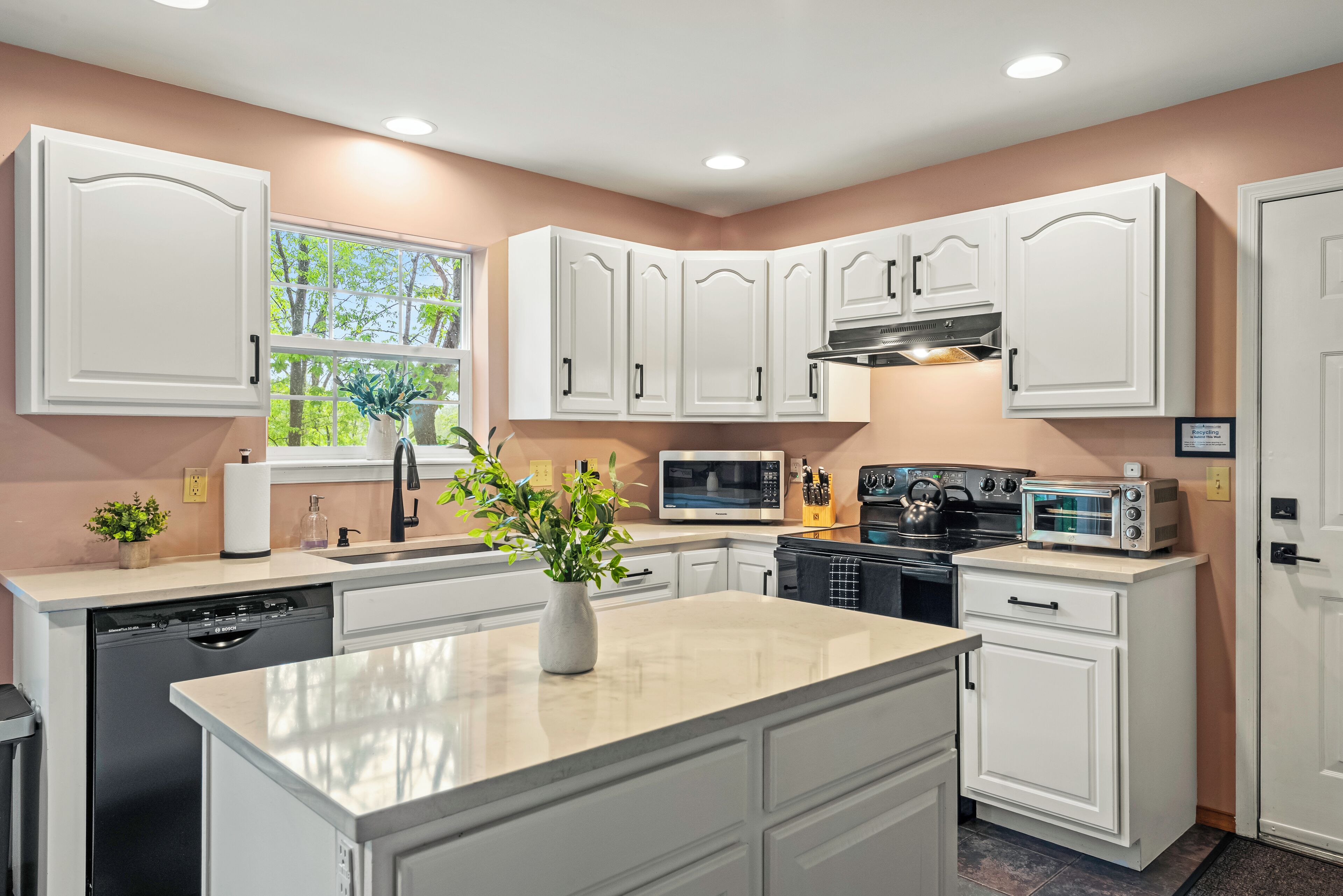 Fridge, oven, stovetop, dishwasher