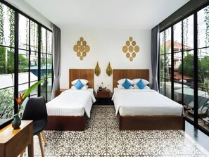 1 bedroom, internet, bed sheets - Family Suite with Balcony (Siem Reap)