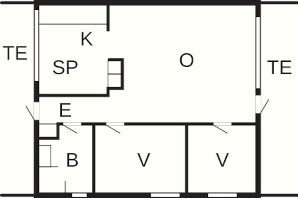 Romantisches Haus, 3 Schlafzimmer | Grundriss