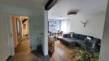 TV, DVD player, stereo