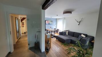 Fernseher, DVD-Player, Stereoanlage