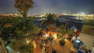 Outdoor banquet area