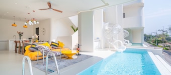 Pool villa with slide karaoke kitchen